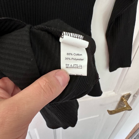 BLACK skater Tunic Dress Ribbed Long Sleeves Size 120cm 6 years - Picture 8 of 8